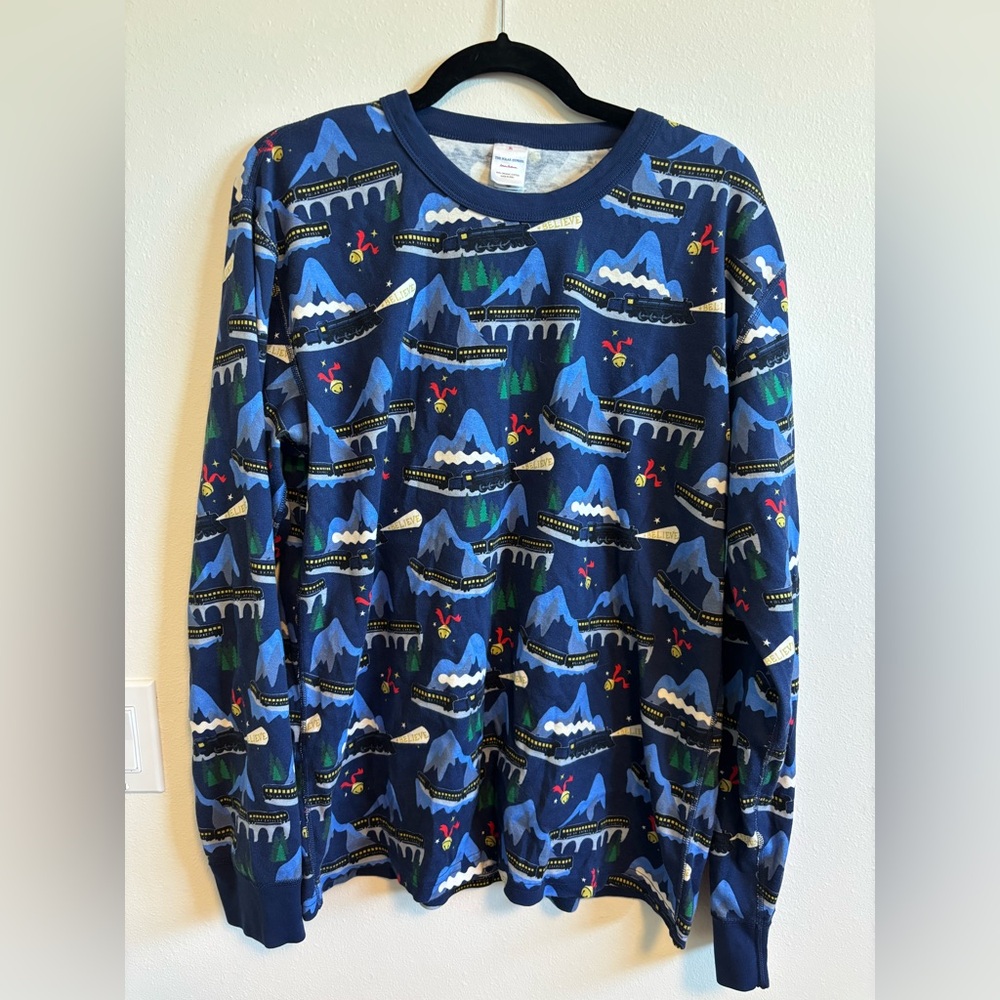Warner Bros™ The Polar Express Adult Unisex Long John Pajama Top SIZE XL (EUC)